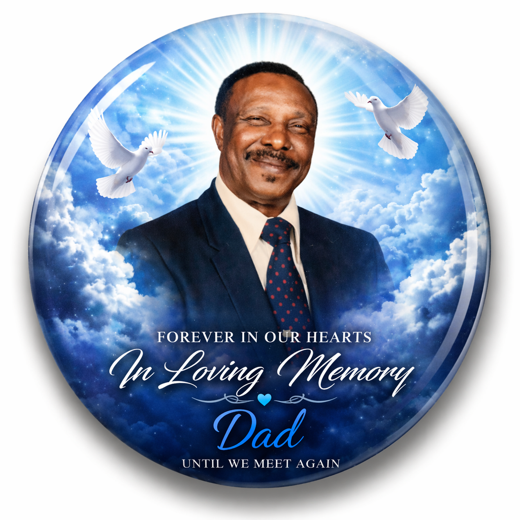 Memorial Photo Buttons – Pastor’s Family Collection