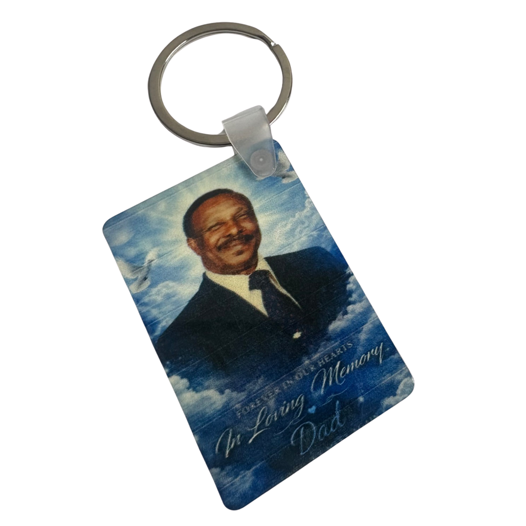 Memorial Photo Keychain (Double-Sided) – Pastor’s Family Collection