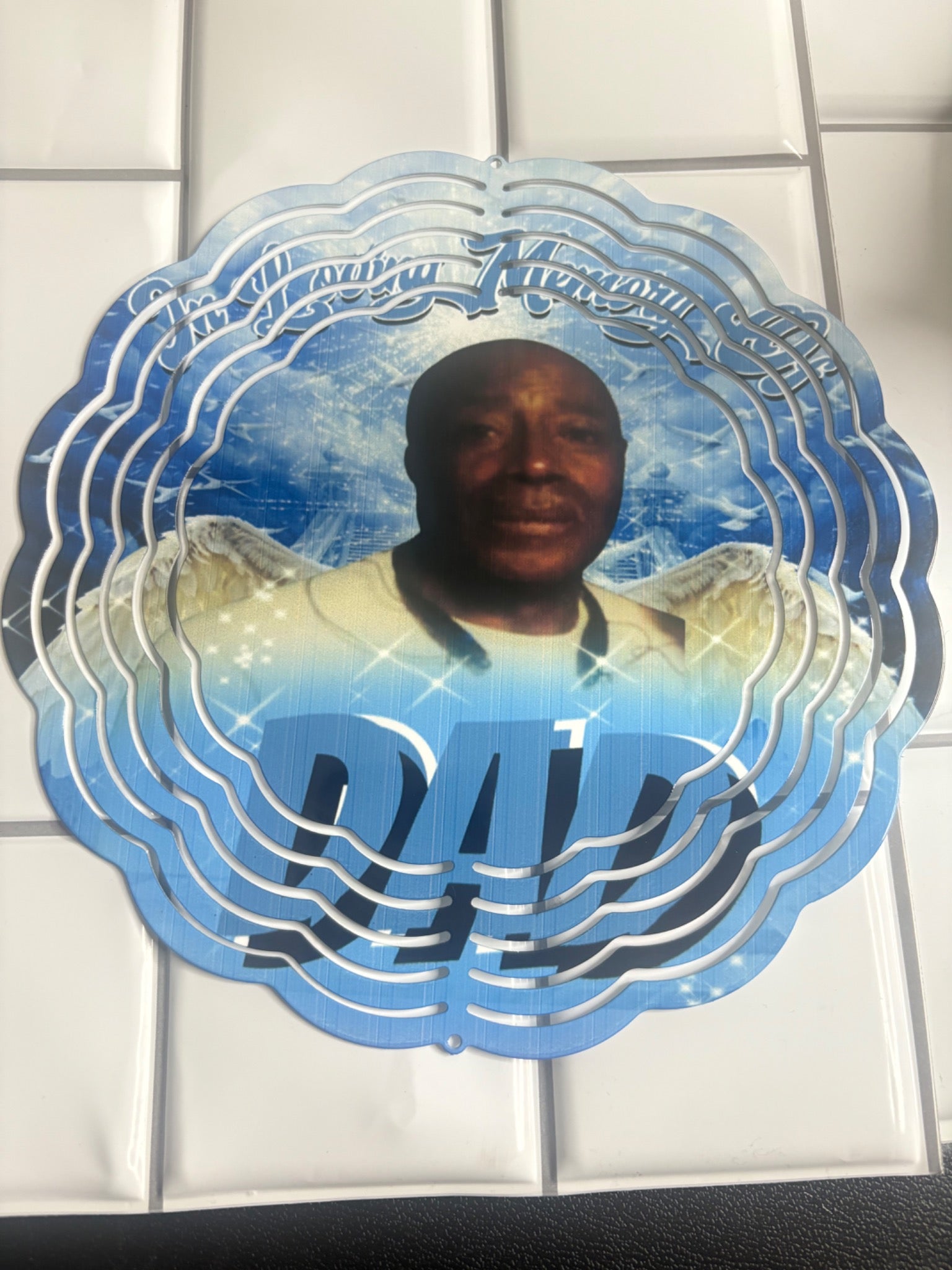 Custom Memorial Wind Spinner – Outdoor Keepsake