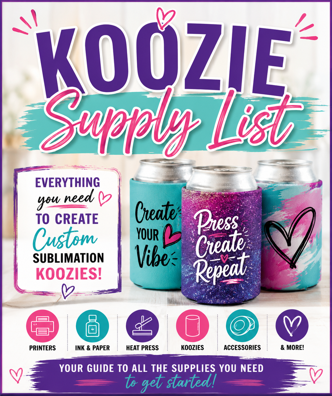 Koozie Supply List