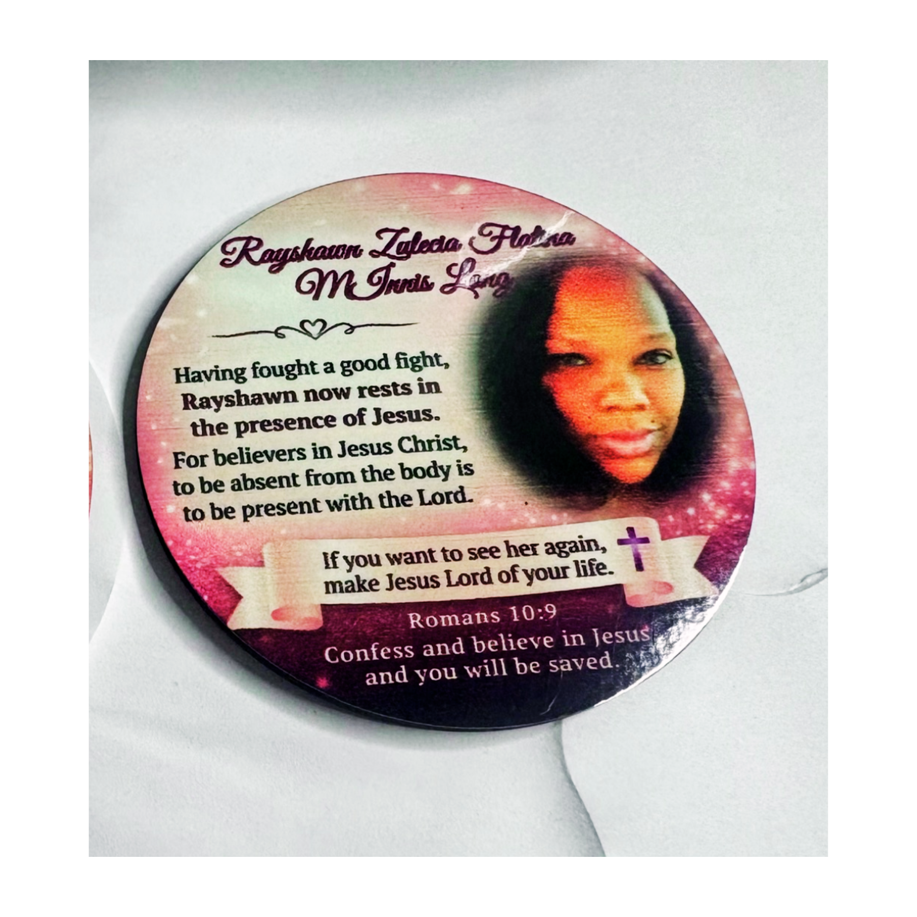 Memorial Button (Custom Photo)