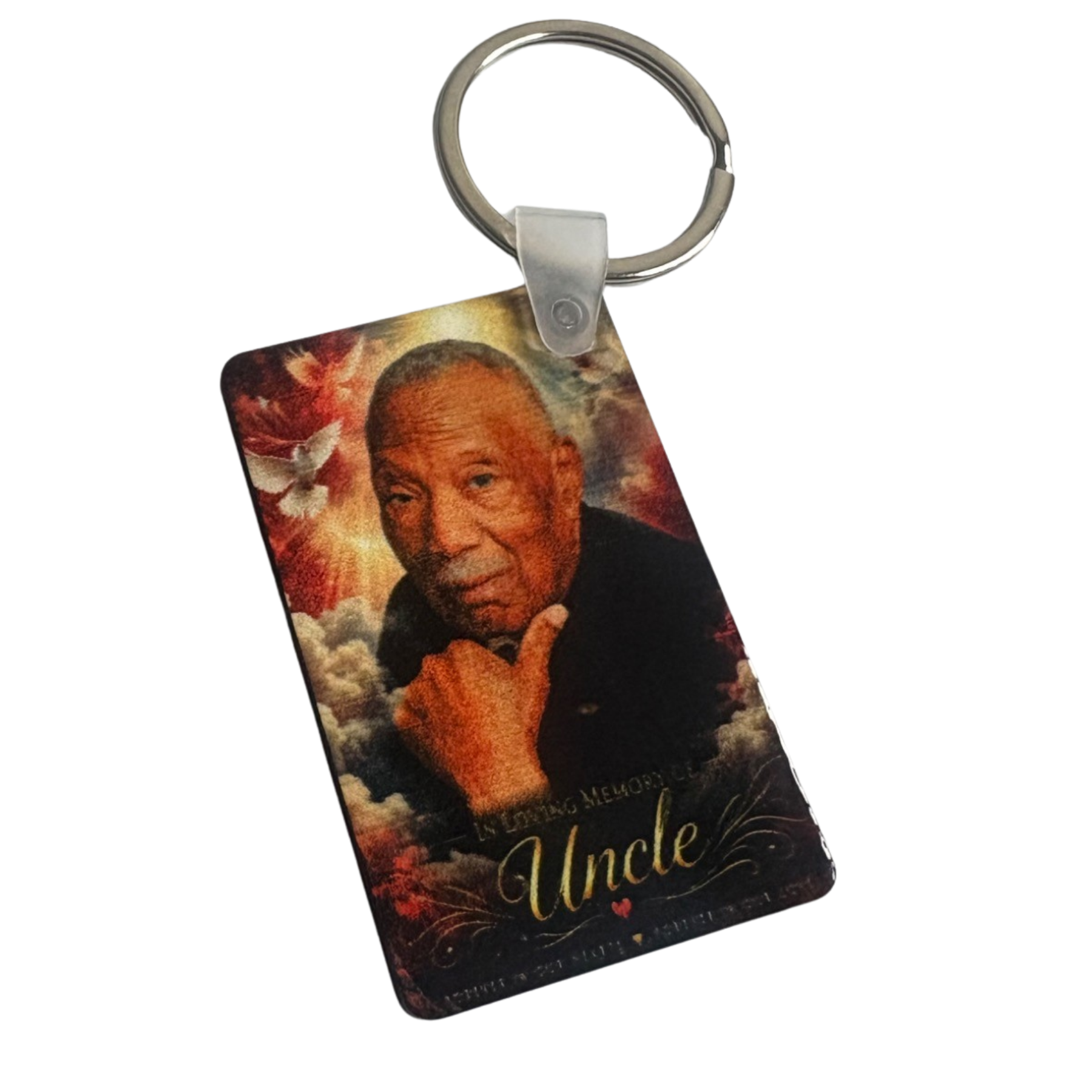 Memorial Photo Keychain (Double-Sided) – Pastor’s Family Collection