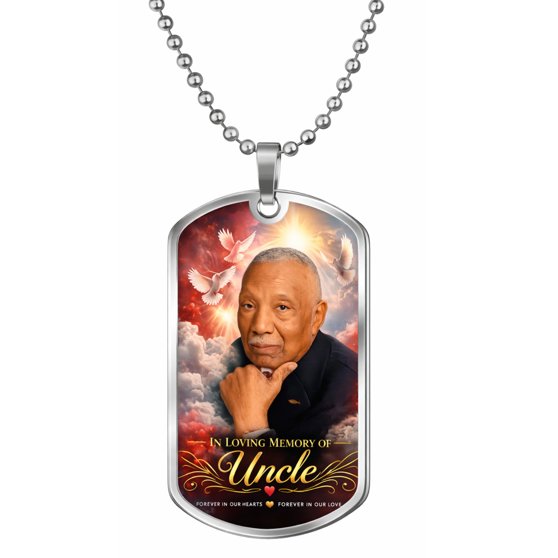 Memorial Photo Dog Tag – Pastor’s Family Collection