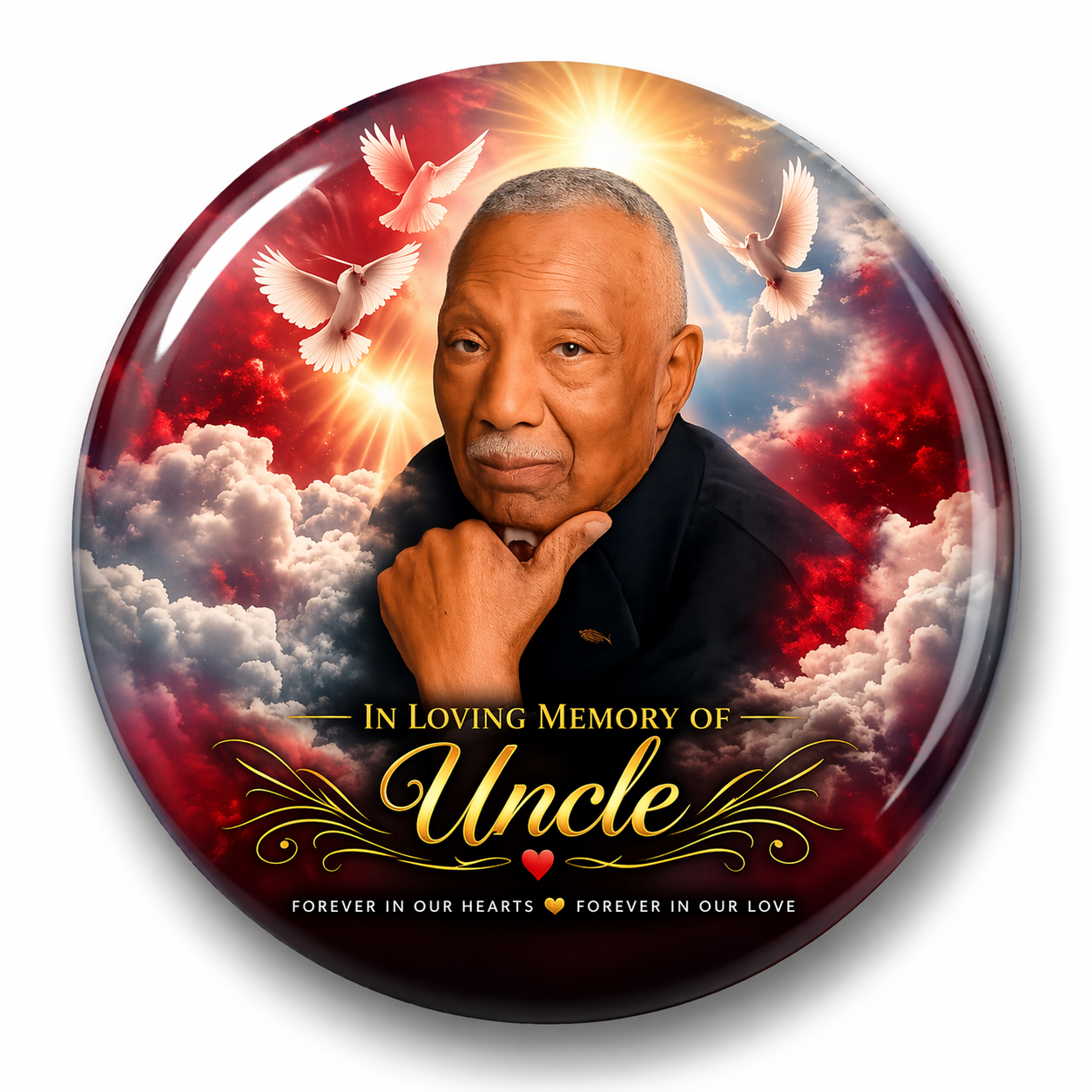 Memorial Photo Buttons – Pastor’s Family Collection